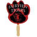 Paw Print Glued Hand Fan (1 Side/ Four color process imprint)